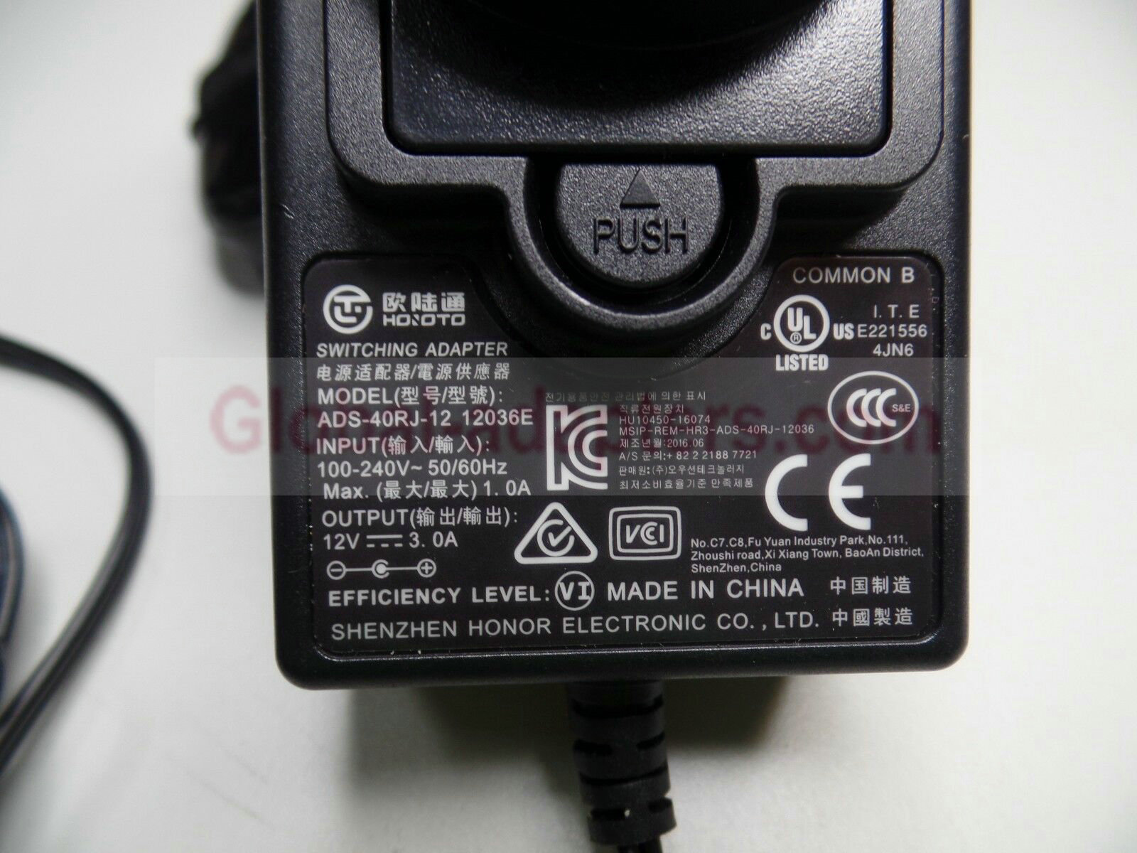 New 12V 3A Holoto ADS-40RJ-12 12036E Power Supply Ac Adapter - Click Image to Close
